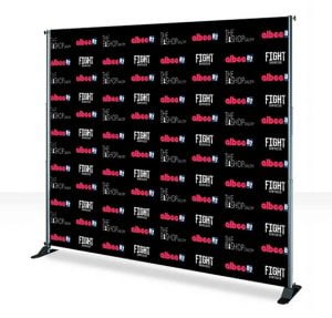 step and repeat trade show backdrop