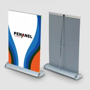 mini roll up banner front and back